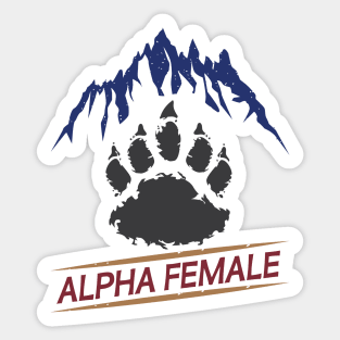 Bear Paw Alpha Female Bear Feminism Strong Woman Sticker